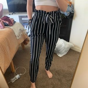 Shein Black and white striped pants